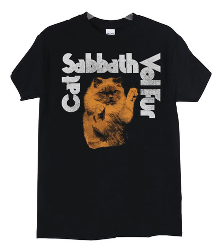 Polera Black Sabbath Cat Volume Fur Metal Abominatron