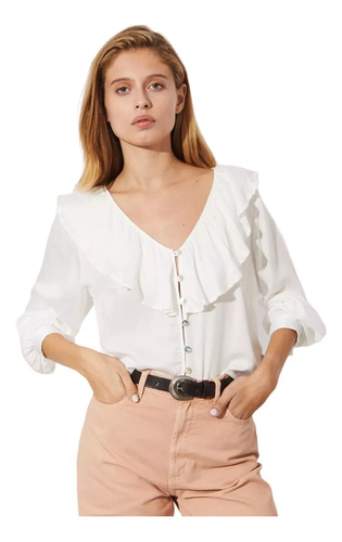 Top Camisa Algodon Mujer Wanama Teena Long Premium