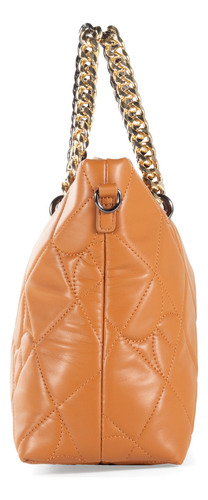 Bolsa Tote Cloe Para Mujer Cadena Bitono En Manerales Color Marrón claro