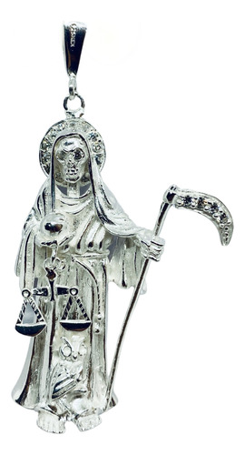 Dije De La Santa Muerte Con Piedra Grande Mod6 (dplata)