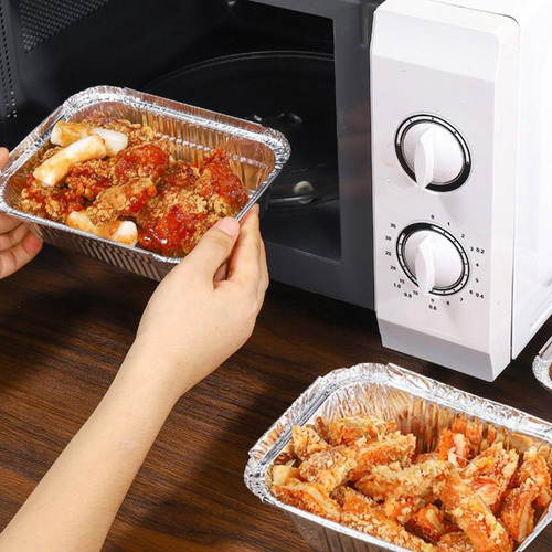 Bandeja Rectangular De Papel De Aluminio, Caja De Papel De A