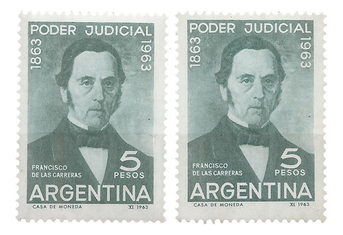 Argentina Gj 1266 A 1963 M 678 Filigrana Poder Judicial Mint