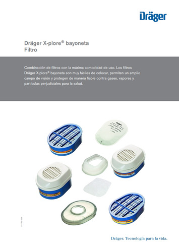 Bolsa Con Par De Filtros Bayoneta P/ Vapores Orgánicos (ov)
