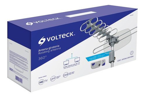 Antena Aérea Tvgiratoria 360°cable Coaxial 10m Volteck 48114