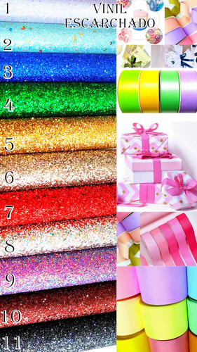 7 Rollos Vinil Espejo Para Manualidades, 25x1.40 Mts 20 Cls.