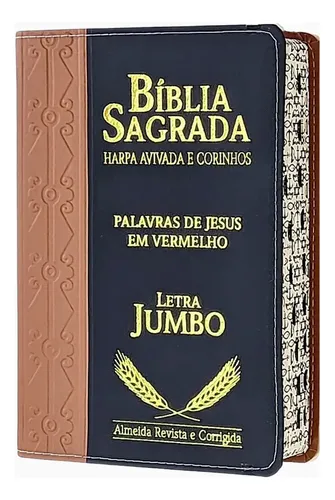 Bíblia Sagrada Almeida com Harpa letra jumbo
