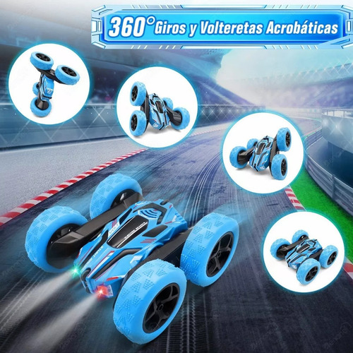 Carro De Control Remoto Deriva Rotación De 360 Grados Con Música Y Luz Color Azul ZL-928-7 CNZLING