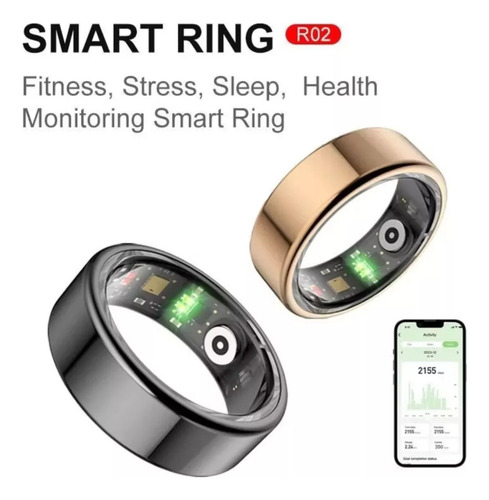Anel Inteligente Smart Ring Para Android Iphone Fitness Sono Tamanho 11