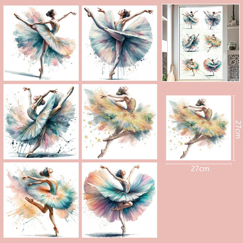 2 Calcomanías De Pared De De Ballet, Pegatinas De Pared De