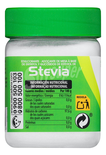 Edulcorante Granulado Stevia Hacendado 200 Gramos