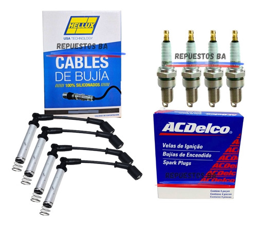 Kit Cables + Bujias Onix1.4 8v 2013 2014 2015 2016 2017