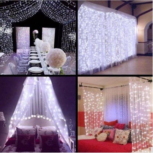 Imagem 2 de 8 de Cortina Led 500 Leds 4m X 2,2m Decoração Casamentos Festas