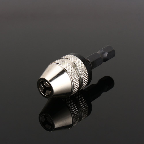 2 Unidades Adaptador Broca Sin Llave Vástago Hexagonal Plata