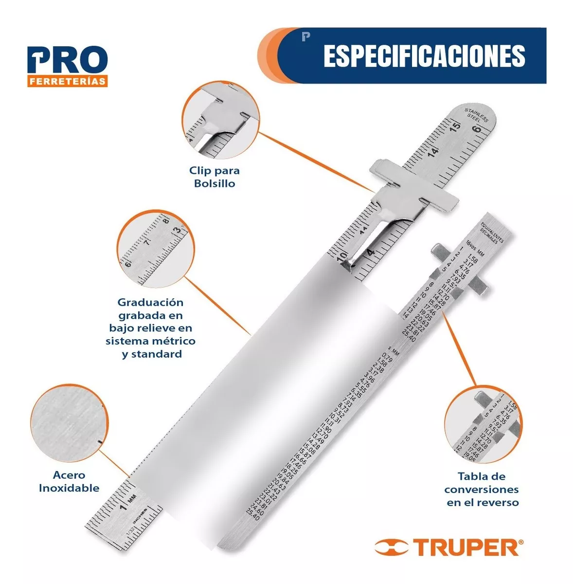 Tercera imagen para búsqueda de regla de acero 1 metro