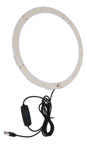 Placa Led Circular Con Mecha De 25 Cm, 10 Grados De Brillo,