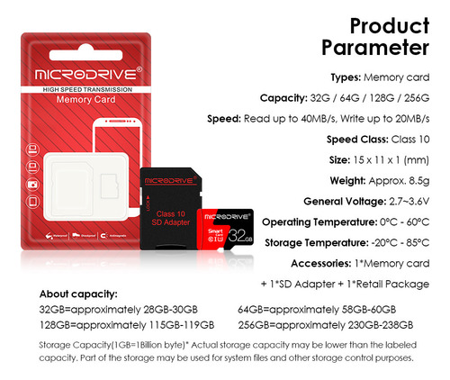 Tarjeta De Memoria Sd De 256 Gb Tarjeta De Memoria Tf