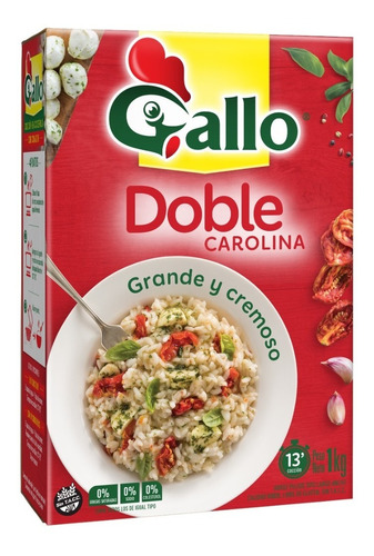 Arroz Doble Carolina Gallo X1 Kg