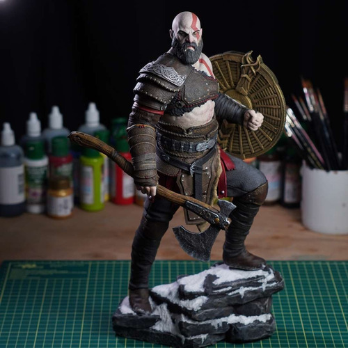 Archivo Stl Impresión 3d - God Of War - Kratos Ragnarok Stat