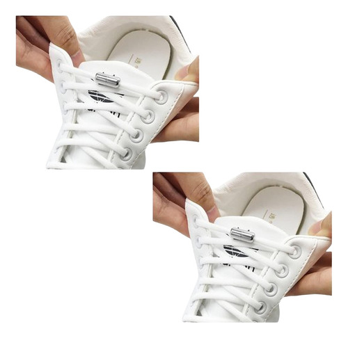 Cordones O Pasadores Elasticos Para Zapatillas Color Blanco