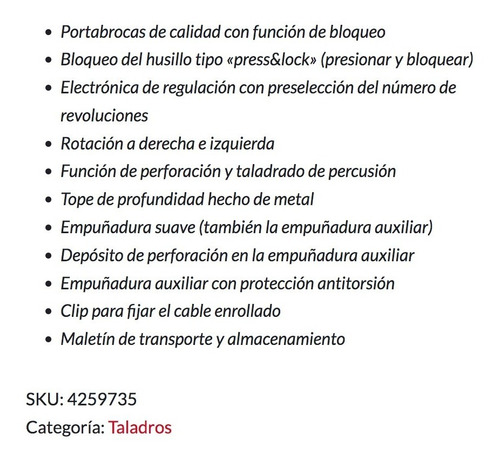 Imagen 7 de 10 de Taladro Percutor Eléctrico Einhell Te-id 650 E De 13mm 650w