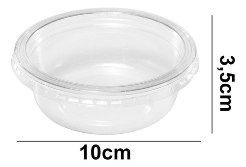 Pote Redondo Sobremesa C/tampa 160ml Com 25un - Galvanotek
