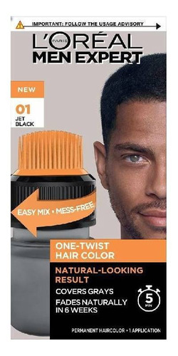 Kit Tinte L'Oréal Paris  Excell 5' Men expert excell 5' tono 1 negro para cabello