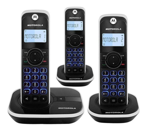 Imagen 2 de 4 de Teléfono inalámbrico Motorola GATE4500-3 negro