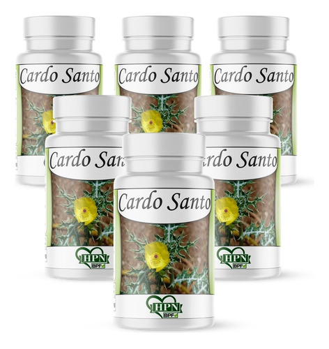 Cardo Santo (carduus Benedictus) Em Cápsulas/500mg - 6 Potes Sabor Sem Sabor