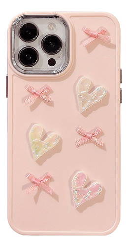 Funda De Teléfono Pink Love Bow Para Ip 13/14 Pro Max