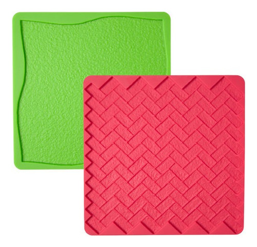Moldes Silicon Texturizado Color Verde Y Rosa / Wilton Color Rosa Chicle