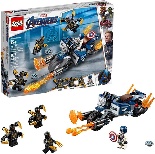 Lego Marvel Avengers Capitán América: Outriders Attack 76123