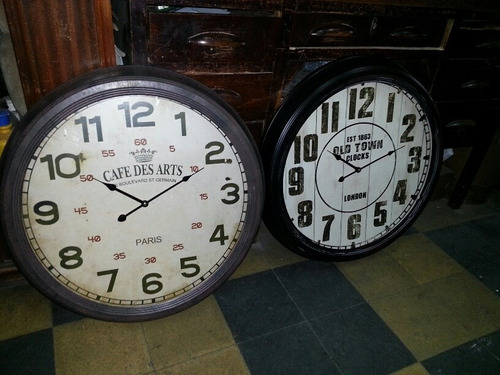 Reloj De Pared De Chapa Redondo 60cm Diametro! Elegi Modelo