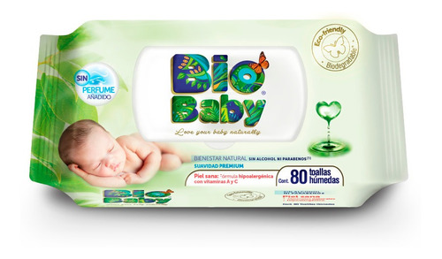 Toallitas Húmedas Bio Baby 80 Unidades