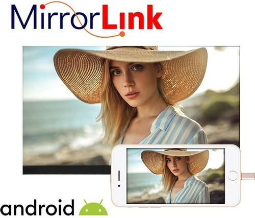 Radio Auto 1 Din Mirror Link Pantalla Táctil Hd