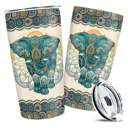 Wowcugi Elephant Tumbler 20oz Elephant Cups Gift For 4gx6g