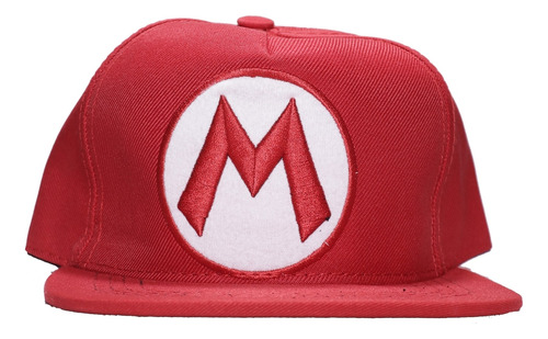 Sombrero De Visera Gorra Hat Gorro Logo Mario Rojo