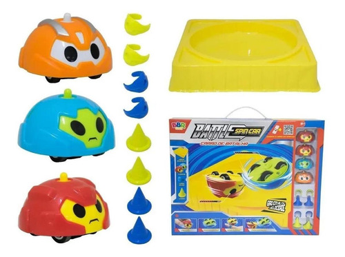 Pião Spin Battle Arena Jogo Brinquedo Infantil 4und Bbr Toys