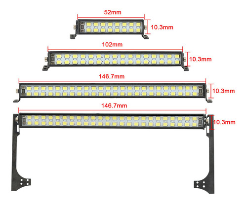 Lámpara De Techo De Metal Con Barra De Luz Led Para Scx10