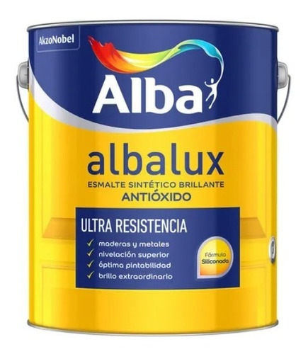 Esmalte Sintetico Albalux Negro Brillante X 4 Lts Alba