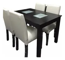 Comprar Combo Lejaim Mesa Wenge 120x80 Con 4 Sillas Diseño Elegante Materiales De Alta Calidad Dimensiones Generosa Fácil Montajes