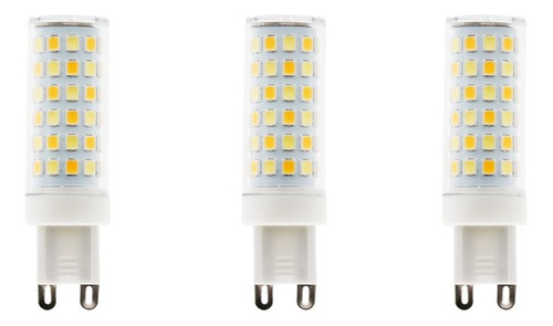 Kit 3 Mini Lampada Led Halopim G9 9w Bivolt Economica Luz Branco-quente 110v/220v