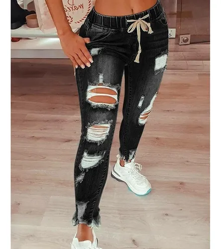 Jeans Rotos Negros MercadoLibre