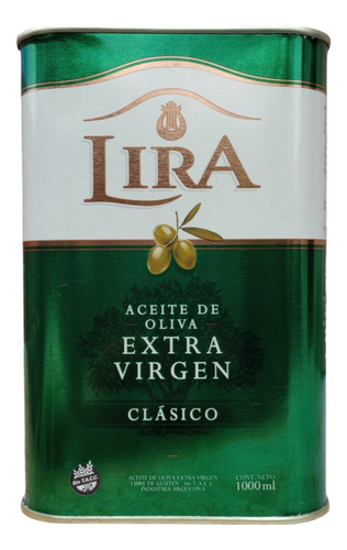 Aceite De Oliva Extra Virgen Clasico Lira 1 Lt S/tacc X 2 Un