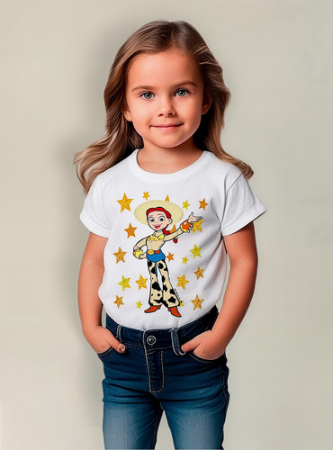 Polera Estampada 100% Algodón Niña Jessie Toy Story Vaquera