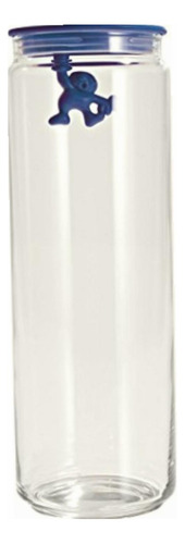 Alessi Amdr08 Daz 8-1/2-cup Glass Jar, Blue