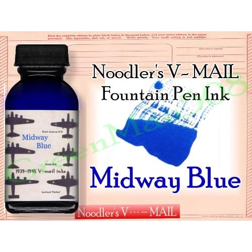 Tinta Pluma Estilográfica, 3 Oz, Vmail Midway Blue