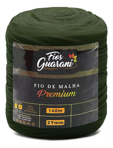 Fio De Malha Premium Guarani 140mts 200g Crochê Tricô Cor 25- Musgo