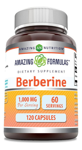Berberine 1000 Mg Funcion Inmune Cardiovascular 120 Capsulas