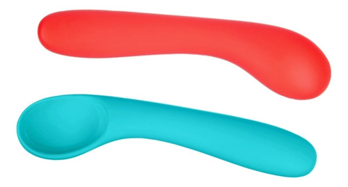Imagem 2 de 2 de Kit De Colheres Ergonômicas Vermelho E Verde - Gourmet Jr.