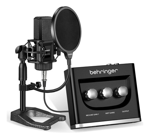 Microfono Computadora Pc Aokeo E Interfaz Audio Behringer